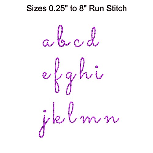 Camelia Triple Run Font Embroidery Font - Flowing Cursive Script Lettering - PES, DST & 6 formats