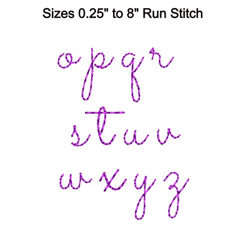 Camelia Triple Run Font Embroidery Font - Flowing Cursive Script Lettering - PES, DST & 6 formats