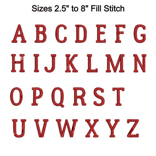 Formal Serif Font Embroidery Font - Elegant Formal Serif Lettering - Home Format - PES, DST & 6 formats