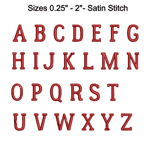 Formal Serif Font Embroidery Font - Elegant Formal Serif Lettering - Home Format - PES, DST & 6 formats