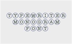 Single letter typewriter monogram Embrilliance