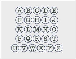 Single letter typewriter monogram Embrilliance