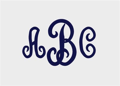 Upright script monogram Upright script monogram