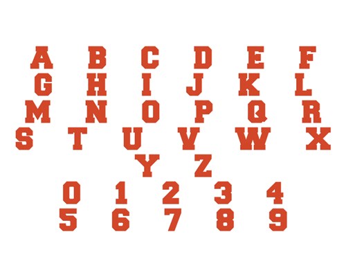 Freshman Font Embroidery Font - Bold Block Alphabet - Home Format - PES, DST & 6 formats