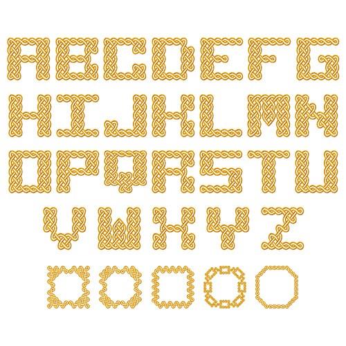Interlaced Font And Frames Interlaced Font And Frames