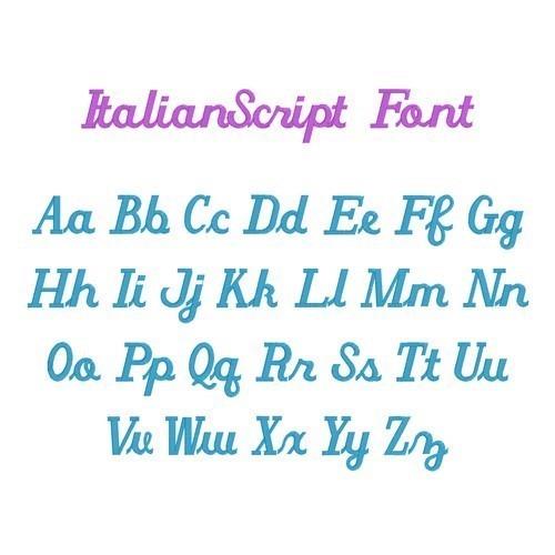 ItalianScript - 12 Sizes Included Embrilliance