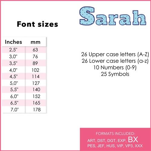 Sarah Applique Font