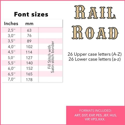 Rail Road Applique Font