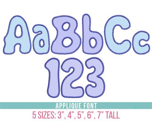 Chubby Cheeks Applique Font