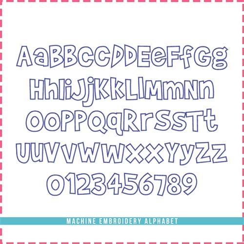 Brady Bunch Applique Font