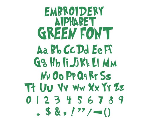 Playful Green Alphabet Design