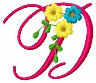 Floral Curves Monogram Embrilliance