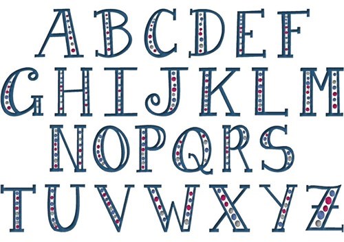 Dotted Letters Embrilliance