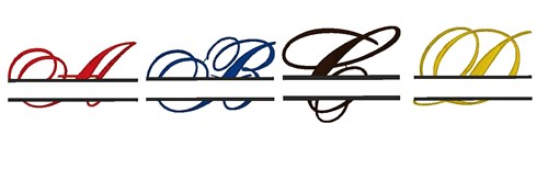 Split Monogram Font