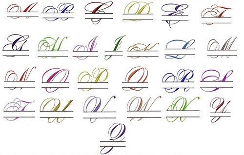 Split Monogram Font