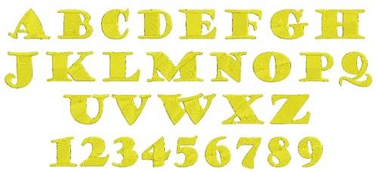 AMD Goudy Stout Embroidery Font - Classic Block Alphabet Lettering - Home Format - PES, DST & 7 formats
