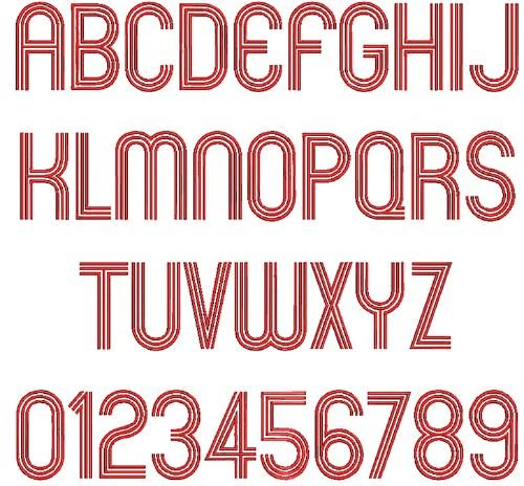AMD Most Excellent Embroidery Font - Bold Outline Lettering - Home Format - PES, DST & 7 formats