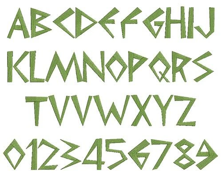 AMD Walk Like an Egyptian Embroidery Font - Decorative Ancient Style - PES, DST & 7 formats