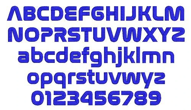 AMD NASA Nation Heavy Embroidery Font - Bold Collegiate Block Lettering - Home Format - PES, DST & 7 formats