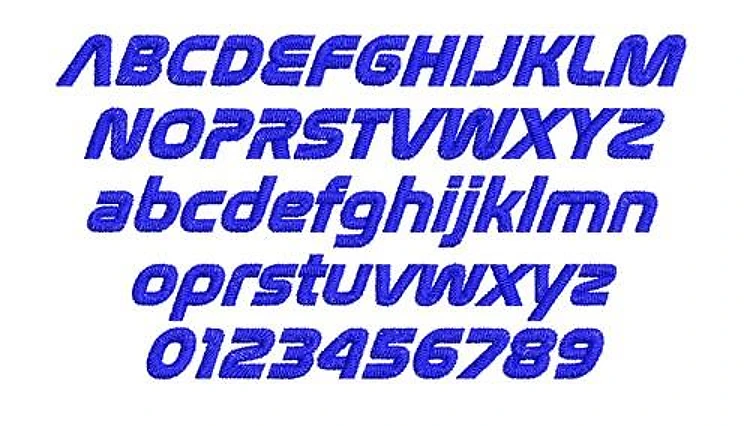 AMD NASA Nation Heavy Italic Embroidery Font - Heavy Italic Lettering - Home Format - PES, DST & 7 formats