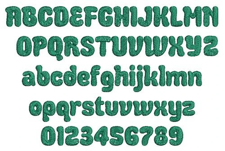 AMD Debusen Embroidery Font - Decorative Bubbly Style - PES, DST & 7 formats