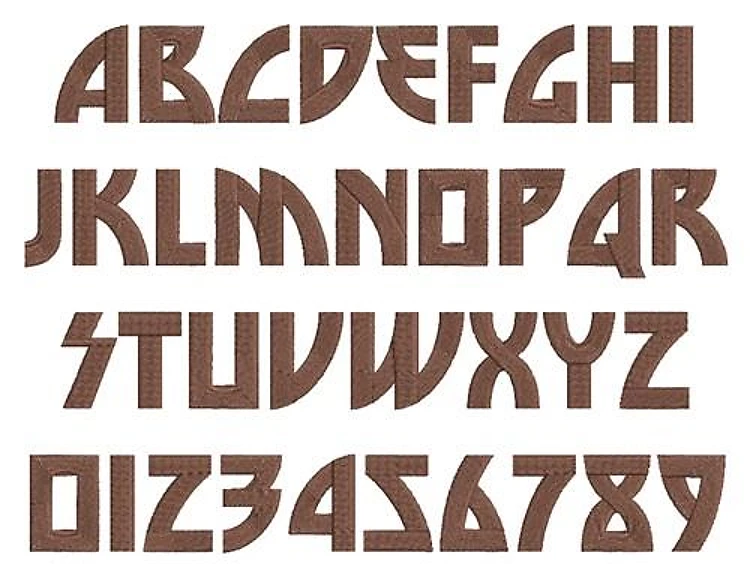 AMD Die Nasty Embroidery Font - Bold Classic Block Lettering - Home Format - PES, DST & 7 formats