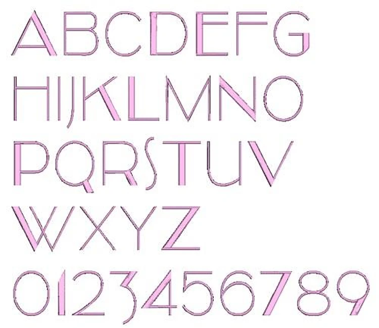 AMD Kilsonburg Embroidery Font - Sleek Modern Design - PES, DST & 7 formats