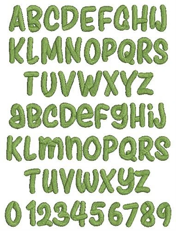 AMD Pingwing Embroidery Font - Playful Filled Alphabet - Home Format - PES, DST & 7 formats