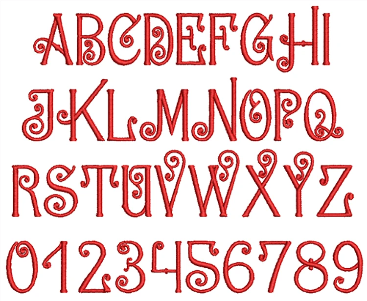 AMD Sorta Curlz Embroidery Font - Decorative Handwriting Style - PES, DST & 7 formats