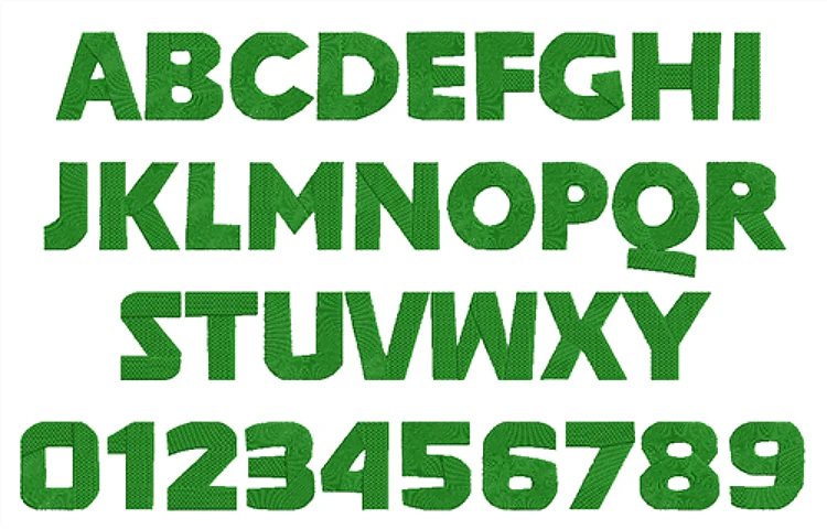 AMD Polena Embroidery Font - Bold Block Letters - Home Format - PES, DST & 7 formats