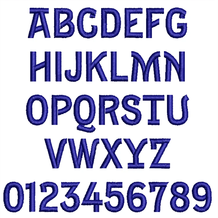 AMD Epitaph Embroidery Font - Classic Block Outline Alphabet - Home Format - PES, DST & 7 formats