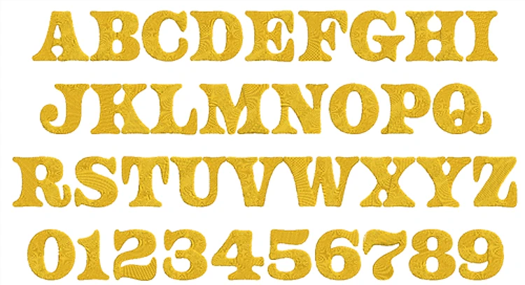 AMD Bickhamn Script Embroidery Font - Bold Block Alphabet - Home Format - PES, DST & 7 formats