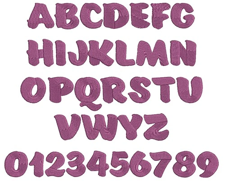 AMD Austtina Font Embroidery Font - Bold Playful Alphabet - Home Format - PES, DST & 6 formats