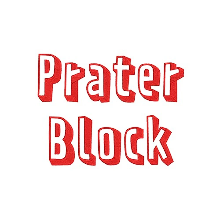 AMD Prater Block Font Embroidery Font - Bold Block Style - Home Format - PES, DST & 6 formats