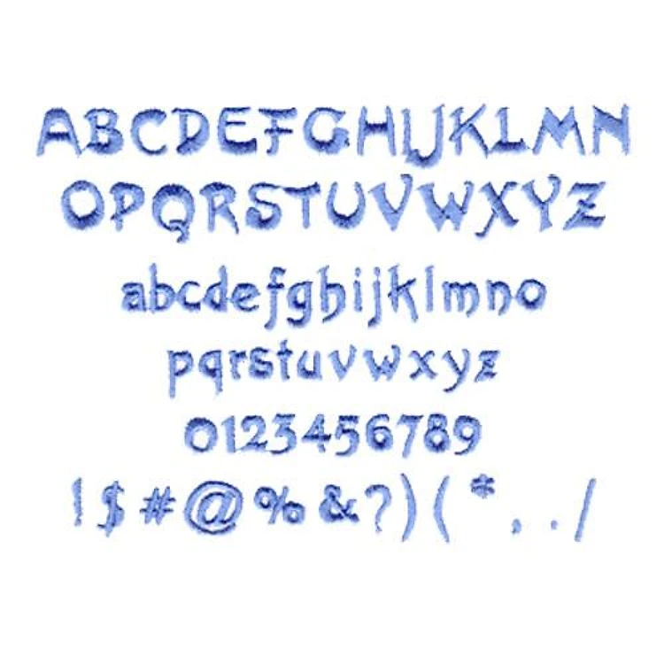Serpentine Embroidery Font - Whimsical Fluid Style - Home Format - PES, DST & 13 formats