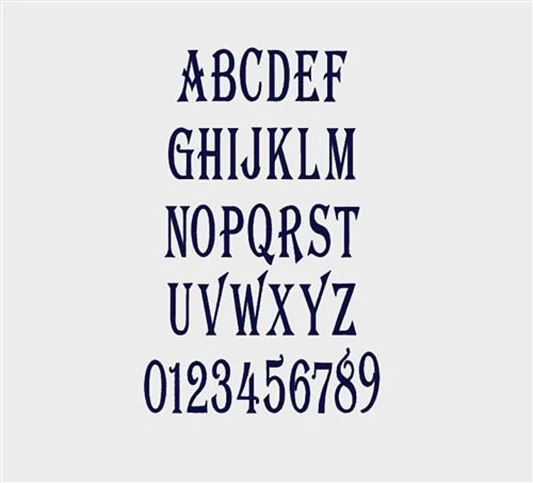 Algerian Embroidery Font - Ornate Decorative Style - PES, DST & 6 formats