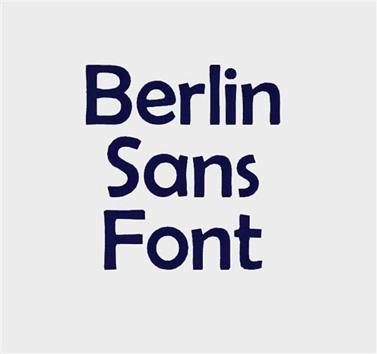 Berlin sans Embroidery Font - Bold Sans-Serif Alphabet - PES, DST & 6 formats