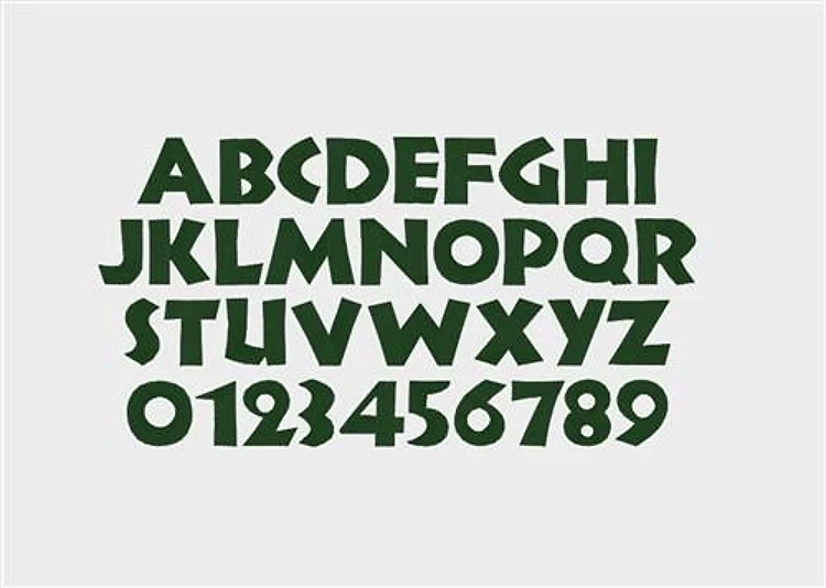 Bored fjord Embroidery Font - Bold Geometric Block Letters - Home Format - PES, DST & 6 formats