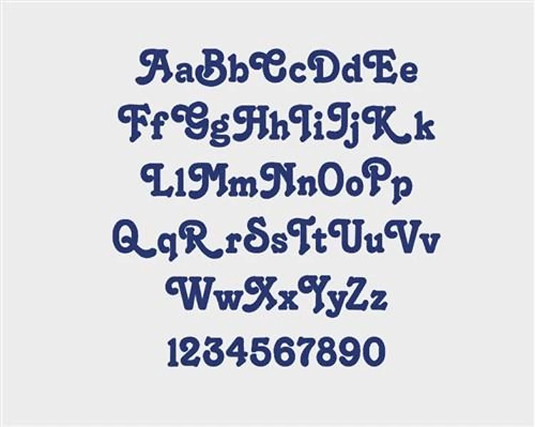 Woodstock Embroidery Font - Decorative Script Lettering - Home Format - PES, DST & 6 formats