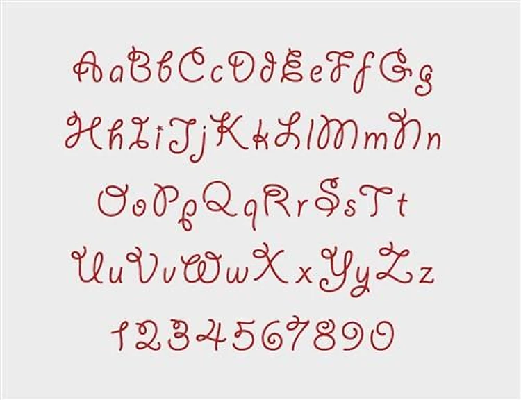 Giddyup Embroidery Font - Whimsical Script Style - Home Format - PES, DST & 6 formats