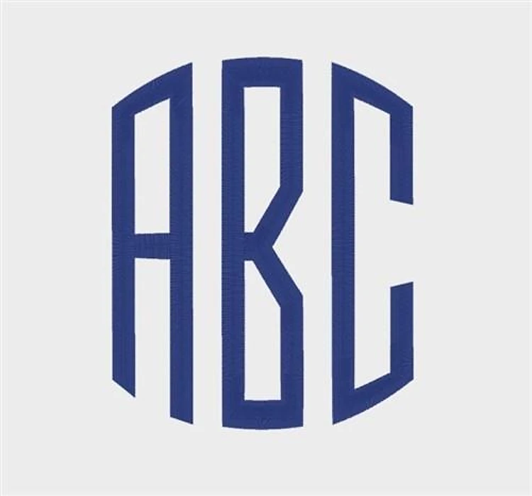 Rounded 3 letter monogram