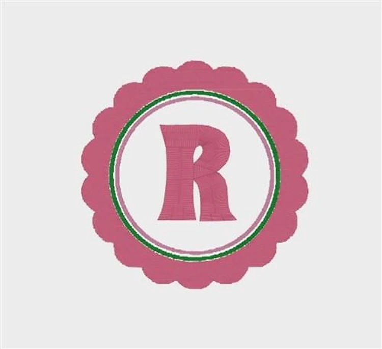 Single letter flower framed monogram Embroidery Font - Beautiful Machine Embroidery Monogram - Home Format - PES, DST & 6 formats
