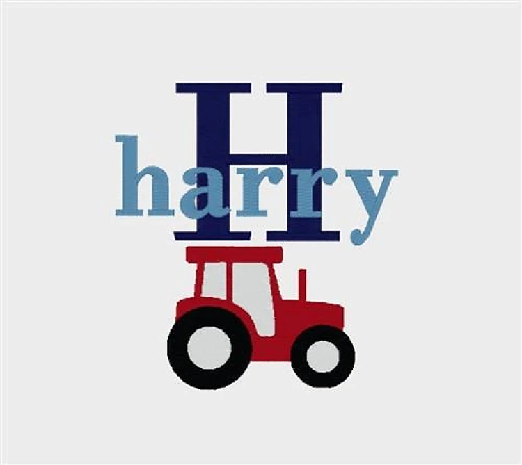 Tractor single letter monogram