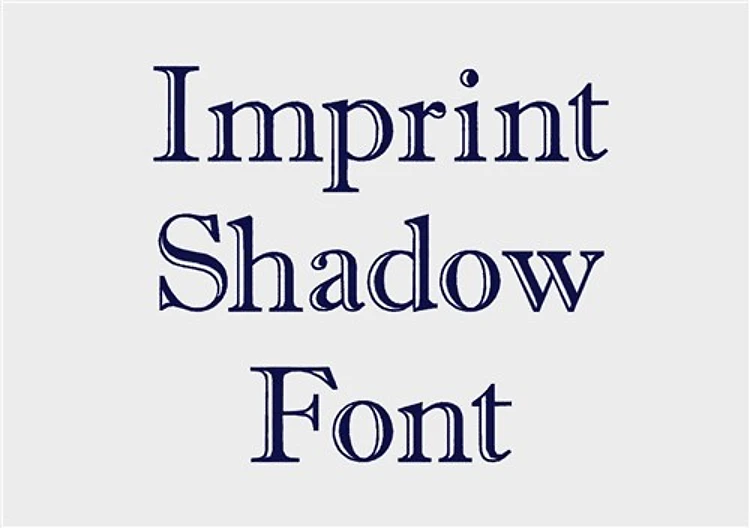 Imprint Shadow Font Embroidery Font - Bold Shadow Lettering - Home Format - PES, DST & 6 formats