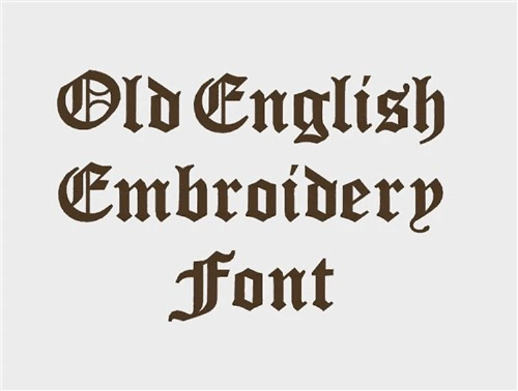 Old English Font Embroidery Font - Gothic Lettering - Home Format - PES, DST & 6 formats