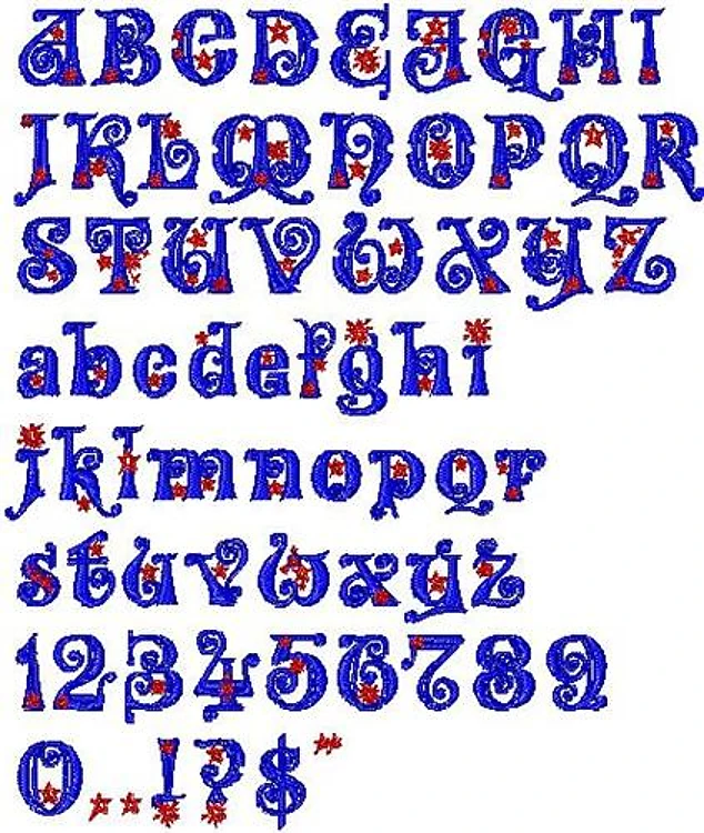 Kingthings Embroidery Font - Decorative Whimsical Lettering - Home Format - PES, DST & 11 formats