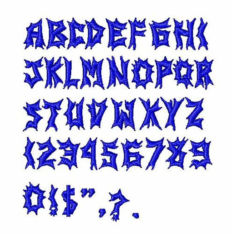 JI Stickerbusk Caps Embroidery Font - Decorative Brush Lettering - Home Format - PES, DST & 11 formats