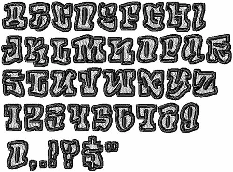 Roteflora Embroidery Font - Decorative Fill Style Letters - Home Format - PES, DST & 11 formats
