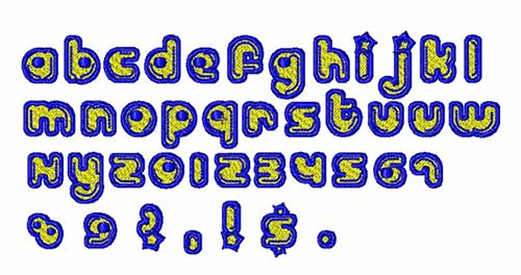 Billo Dream Embroidery Font - Playful Block Outline Style - Home Format - PES, DST & 11 formats