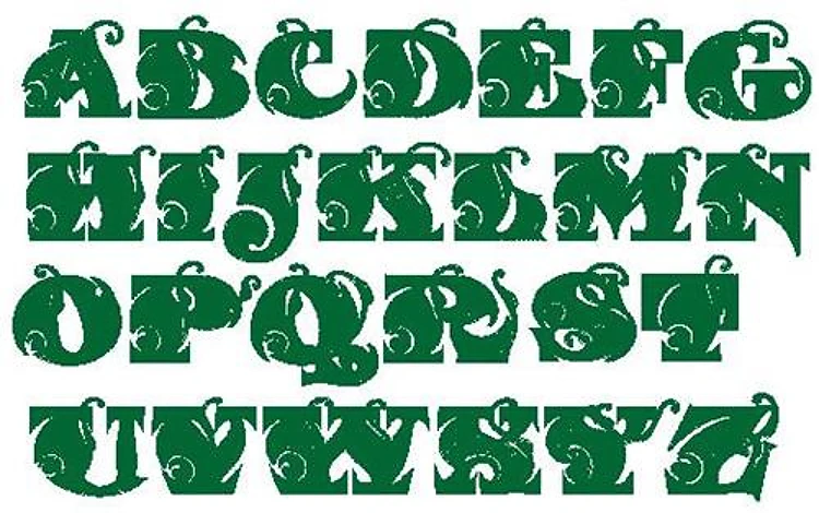 Fantastic MF Embroidery Font - Decorative Style with Elaborate Swirls - PES, DST & 11 formats